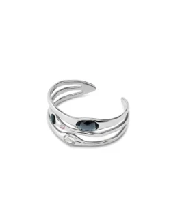 Bangle bracelet with crystals
