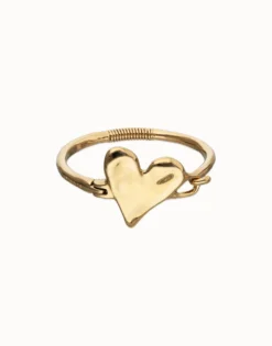 Bangle bracelet with heart detail