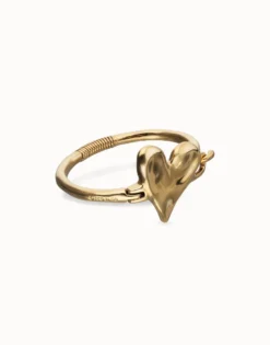 Bangle bracelet with heart detail