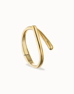 Bangle bracelet with intertwined organic shapes