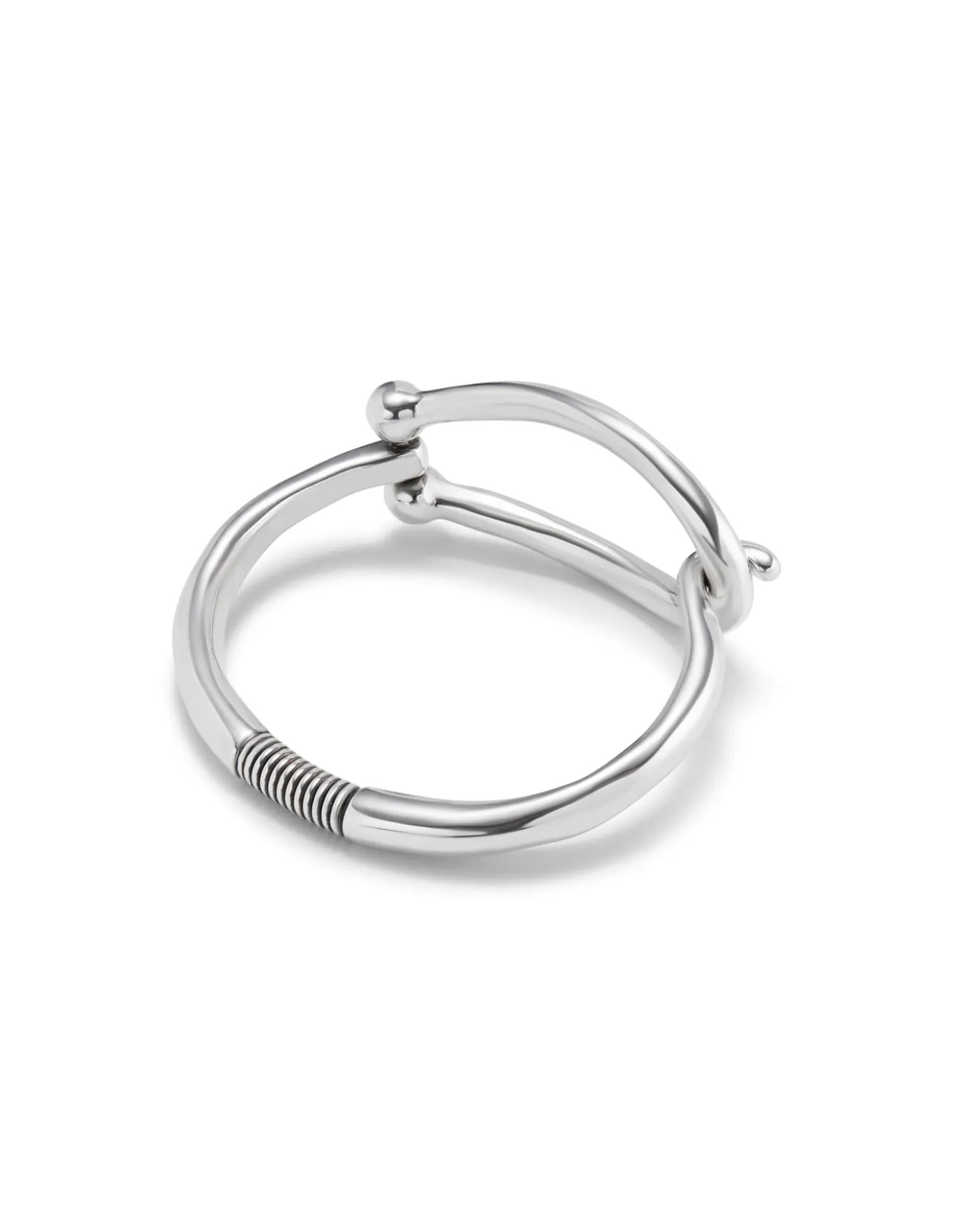 Bangle bracelet with large link