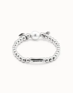 Bangle bracelet with pearl