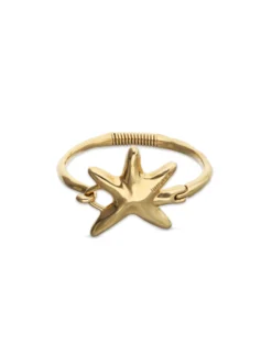 Bangle bracelet with starfish