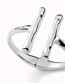 Bangle bracelet with two long tubes