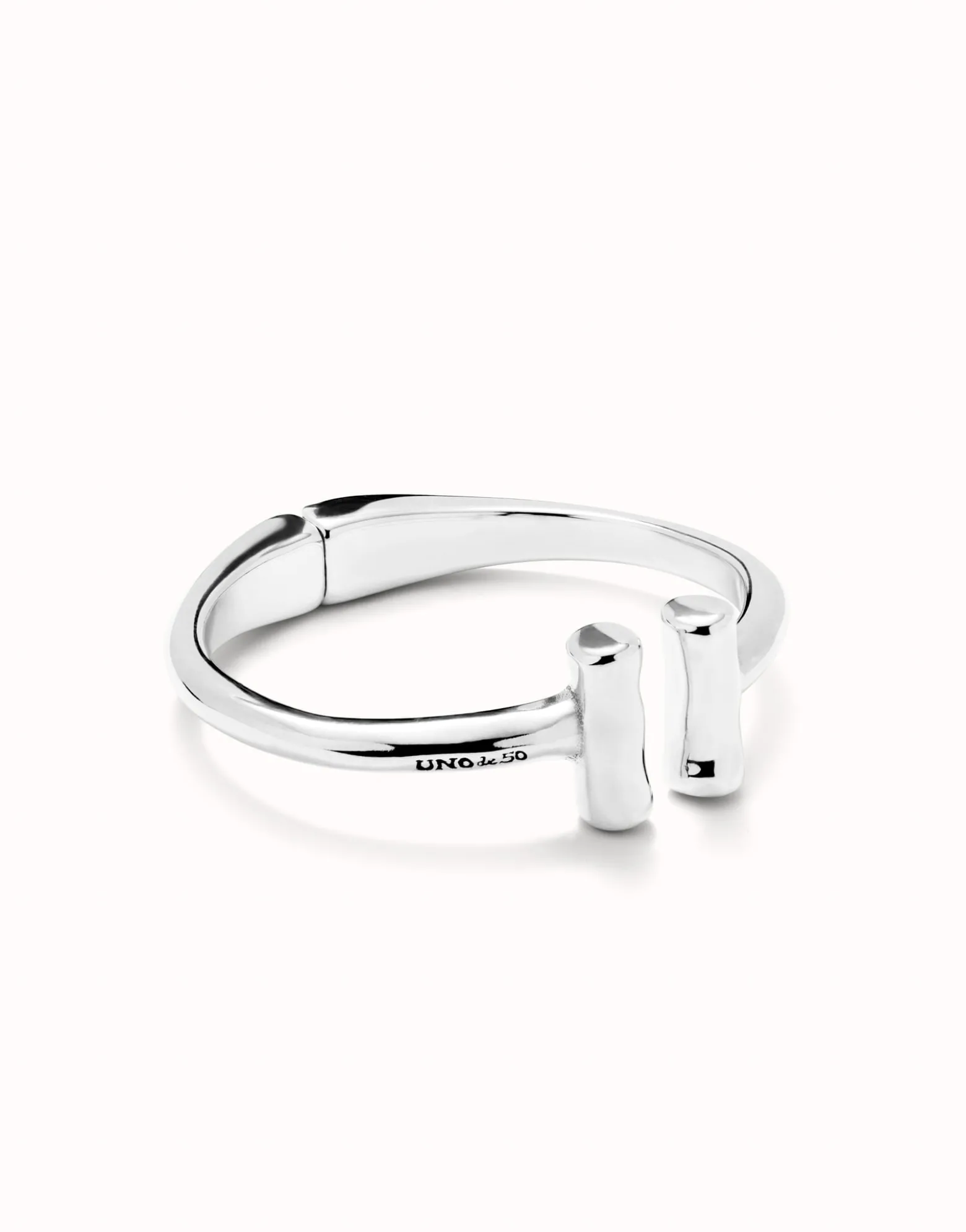 Bangle bracelet with two tubes
