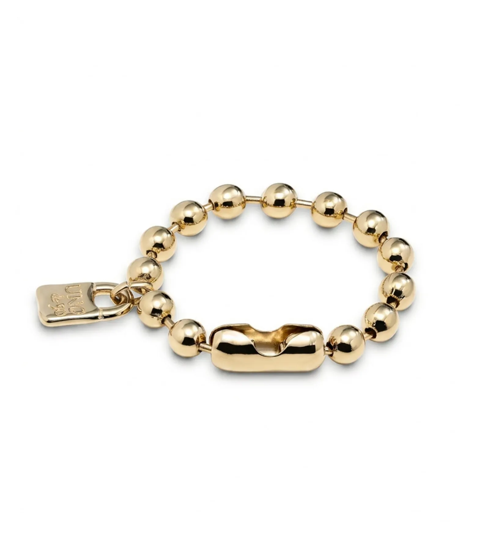 Beaded bracelet with a padlock charm