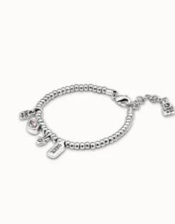 Beaded bracelet with charms