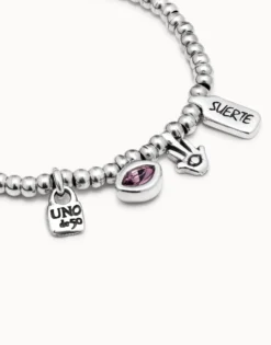 Beaded bracelet with charms