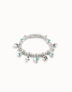 Beaded bracelet with charms