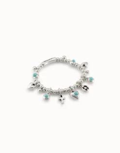 Beaded bracelet with charms