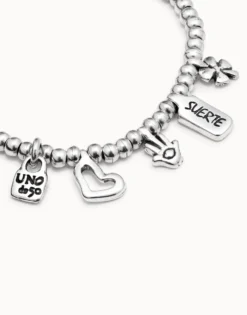 Beaded bracelet with charms