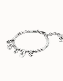 Beaded bracelet with charms