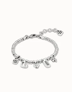 Beaded bracelet with charms