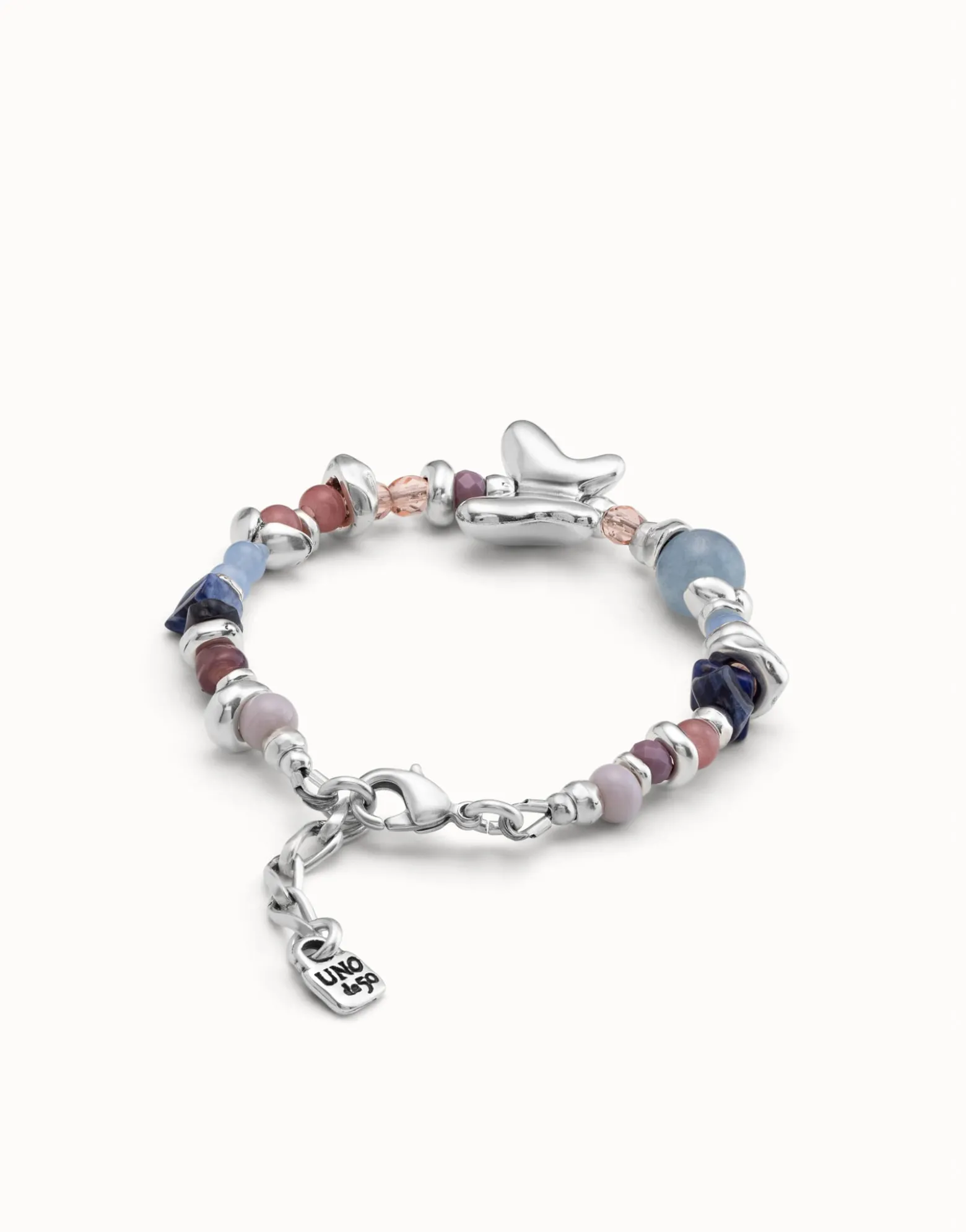 Beaded bracelet with multicolor handmade crystals
