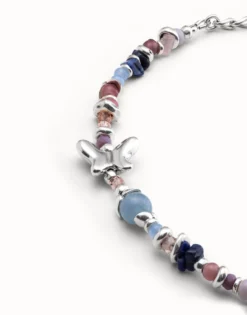 Beaded bracelet with multicolor handmade crystals