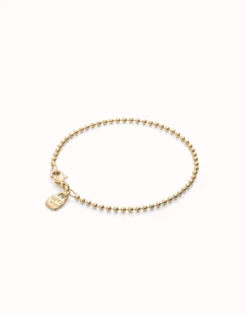 Beaded chain charm bracelet
