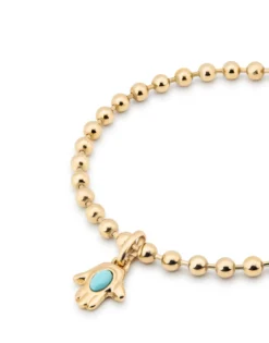 Beaded charm anklet