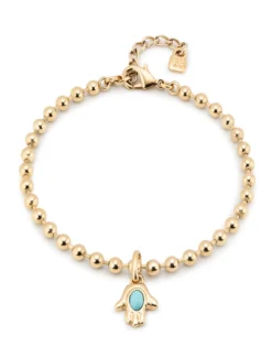 Beaded charm anklet