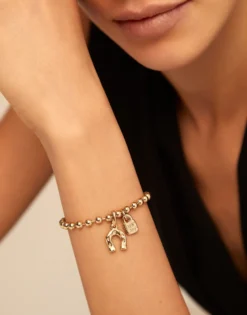 Beaded charm bracelet