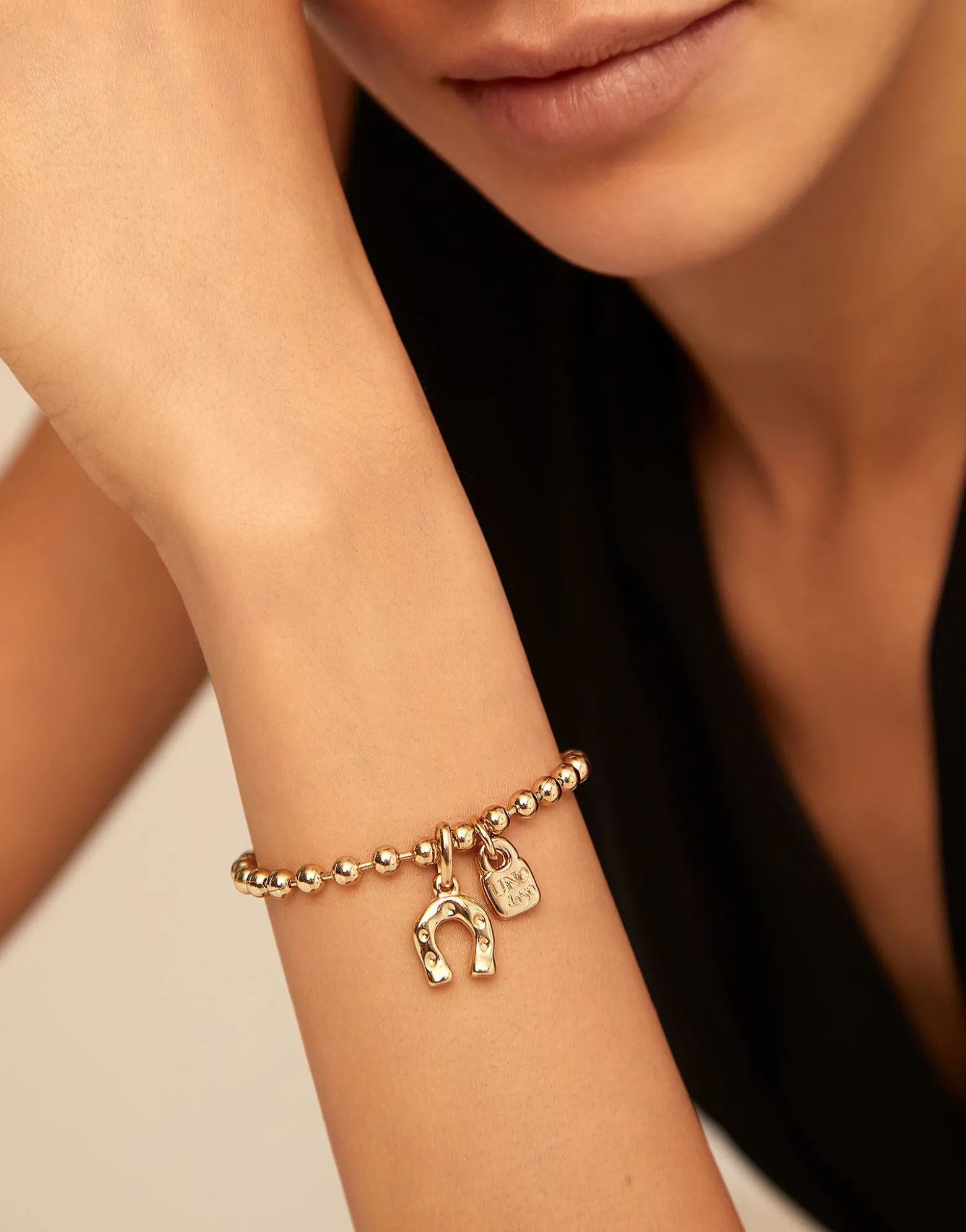 Beaded charm bracelet