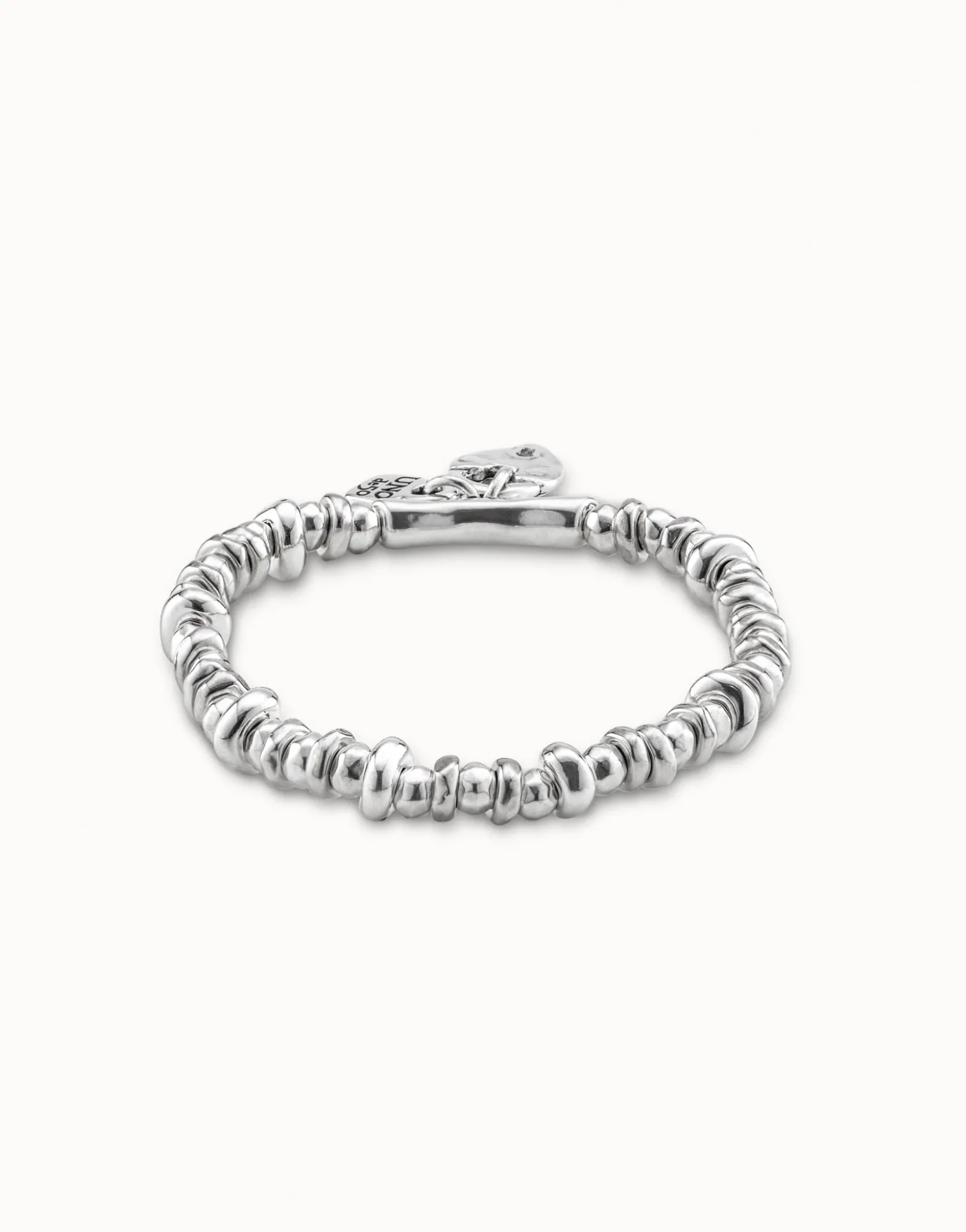 Beaded stretch bracelet with charms