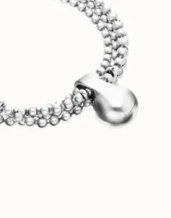 Bracelet with silver threads and large sphere