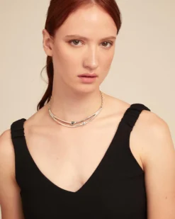 Choker necklace with crystals