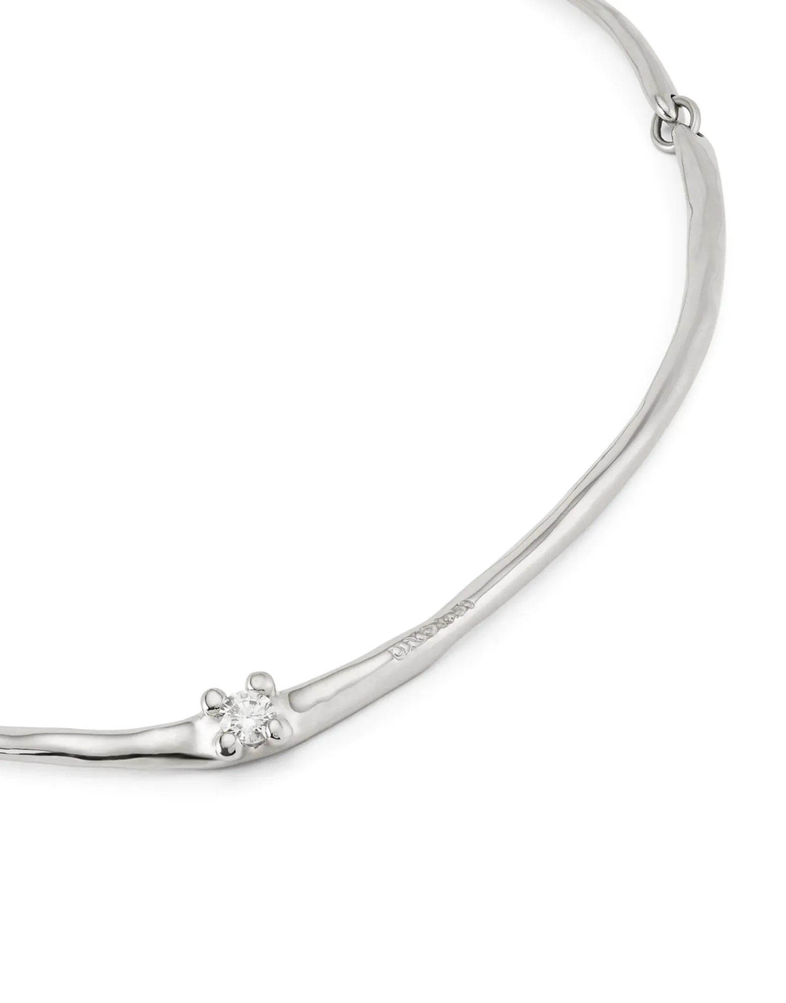 Choker necklace with white cubic zirconia