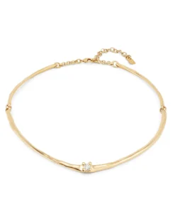 Choker necklace with white cubic zirconia