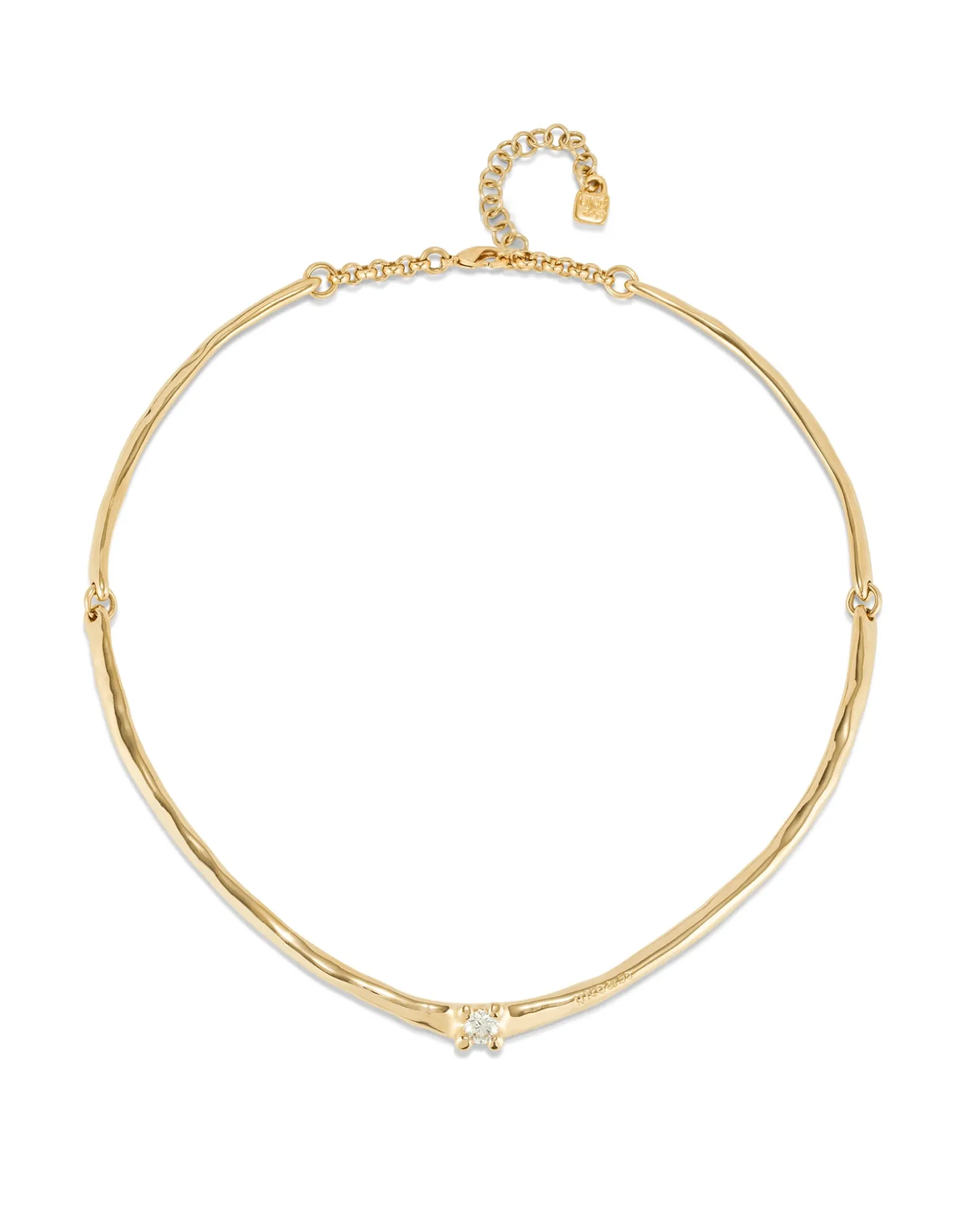 Choker necklace with white cubic zirconia