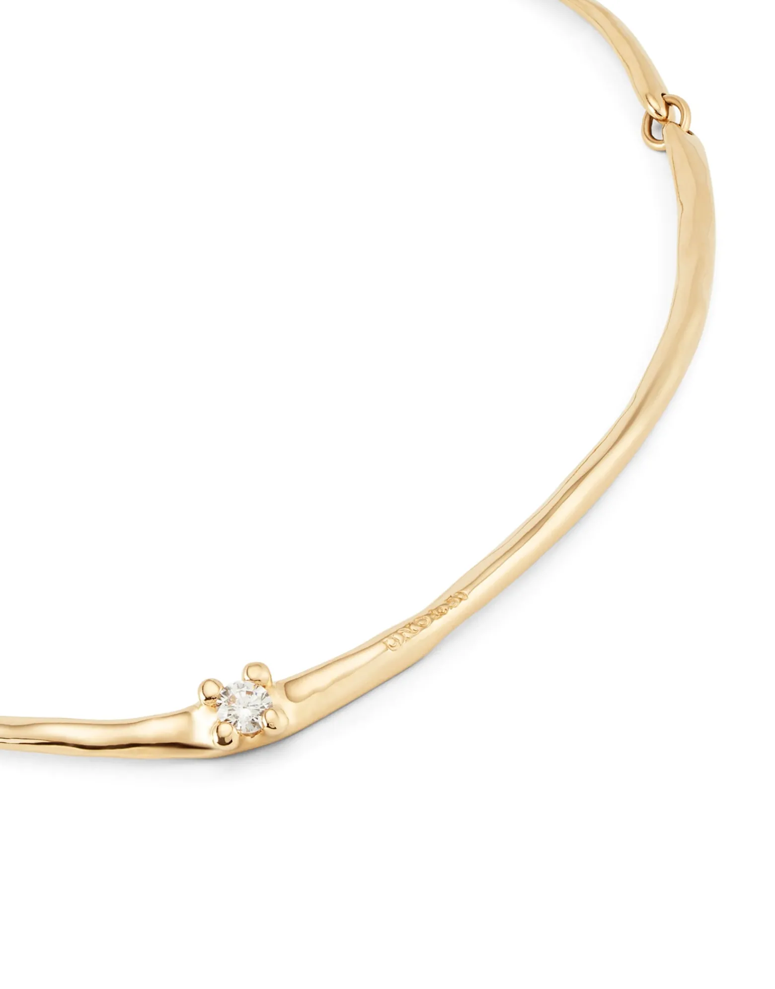 Choker necklace with white cubic zirconia