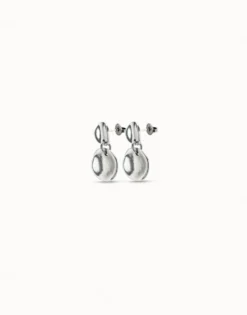 Circle drop earrings
