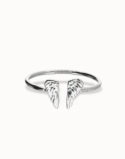 Cuff bracelet with wing detail