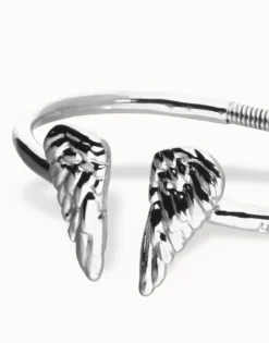 Cuff bracelet with wing detail