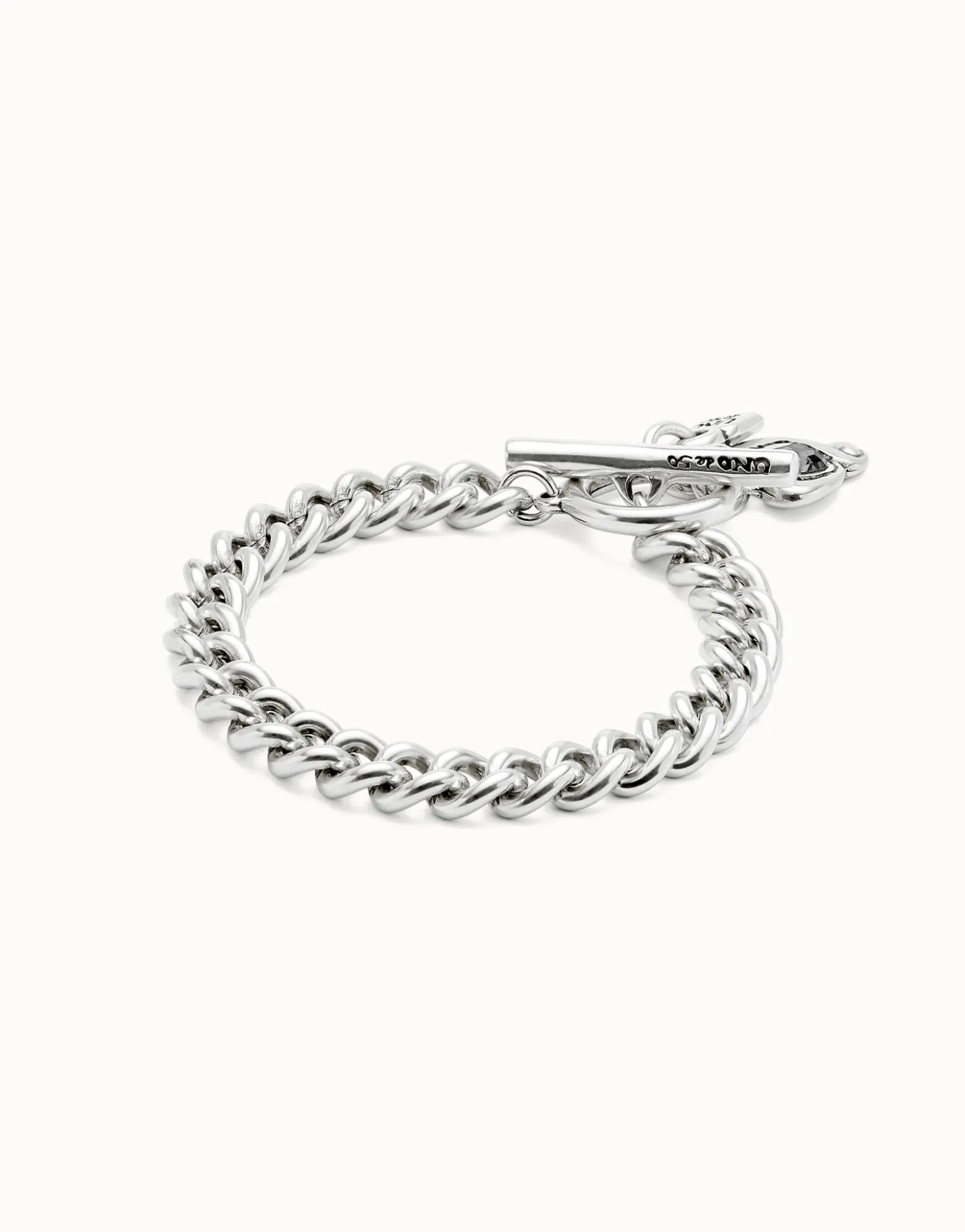 Curb link chain bracelet with charms
