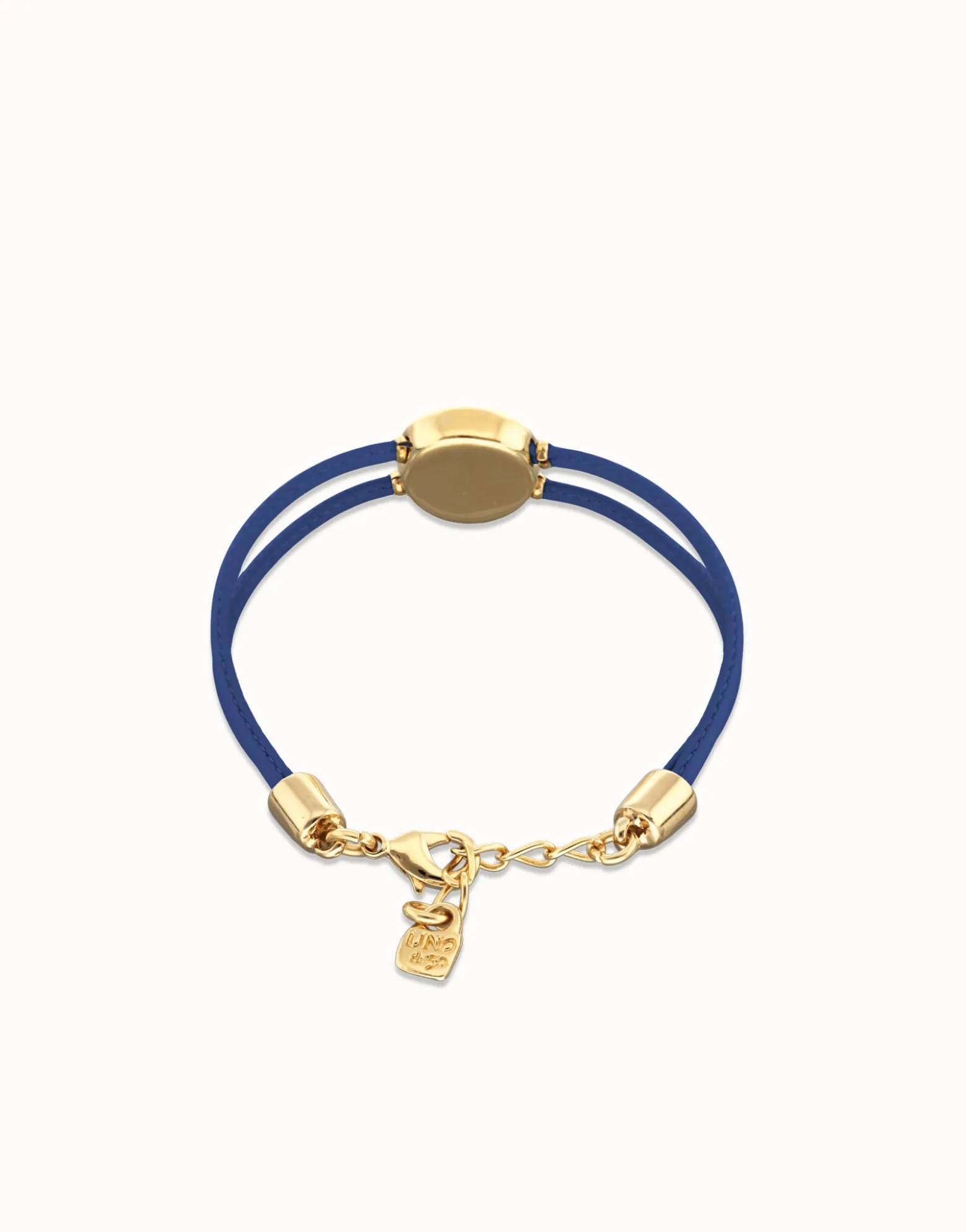 Double blue leather birthstone bracelet with eye