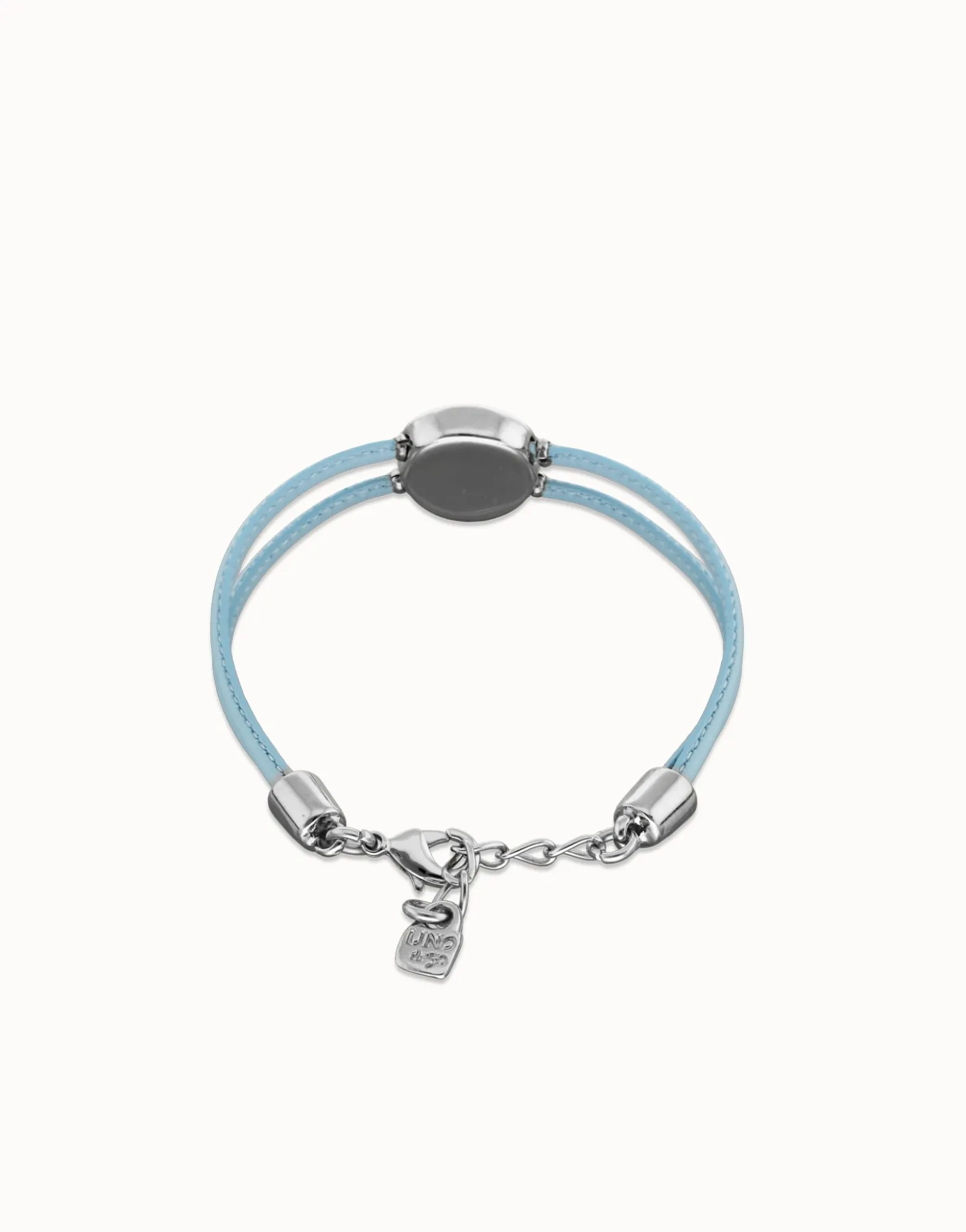 Double blue leather birthstone bracelet with eye