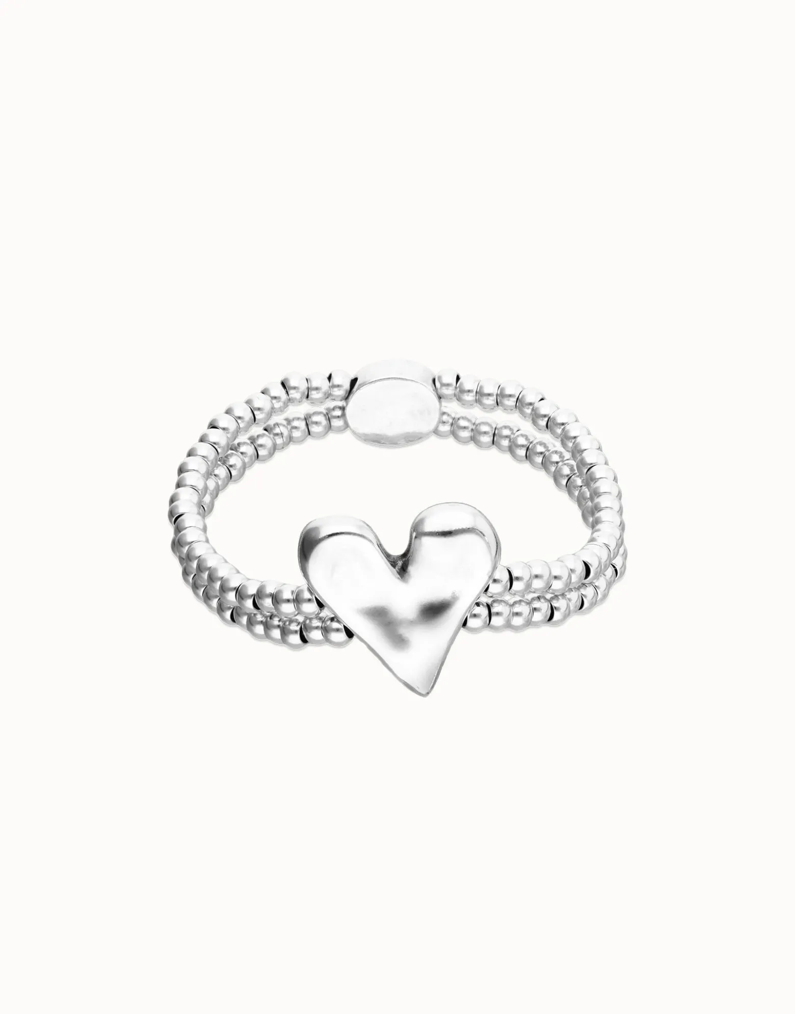 Double elastic bracelet with heart detail