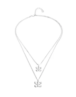 Double necklace with butterflies