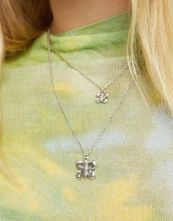 Double necklace with butterflies