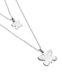 Double necklace with butterflies
