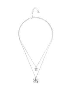 Double necklace with butterflies