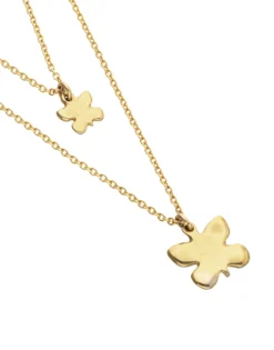 Double necklace with butterflies