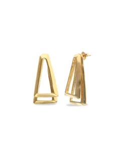 Double triangular earrings