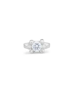 Double white zirconia ring