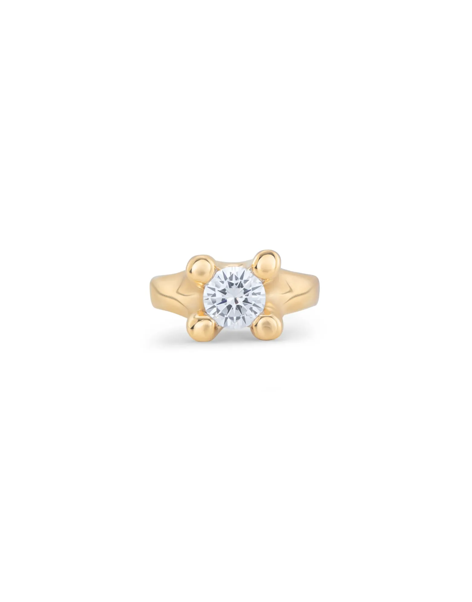 Double white zirconia ring