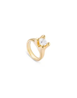 Double white zirconia ring