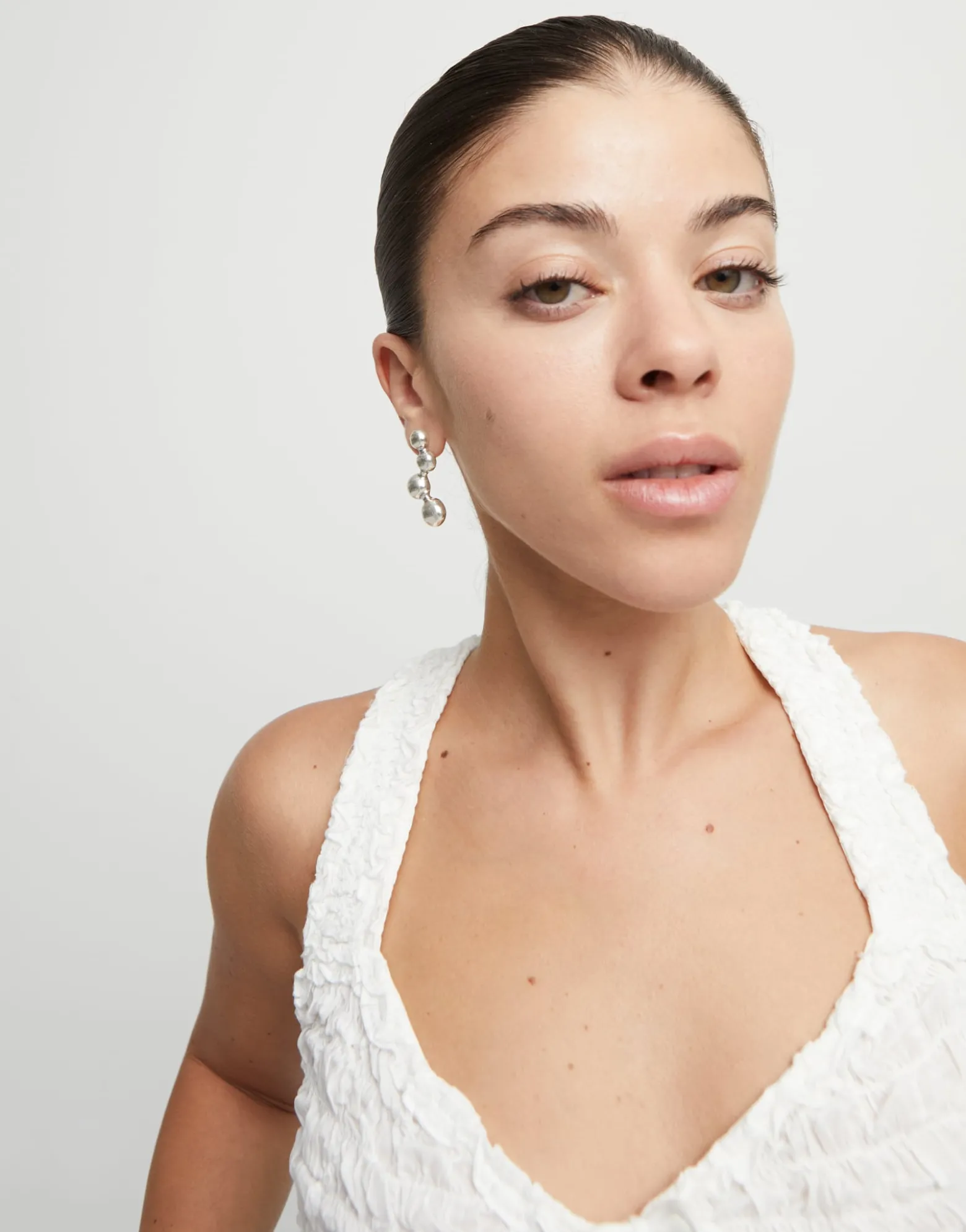 Drop earrings with beads