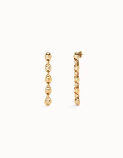 Drop earrings with bead shaped links