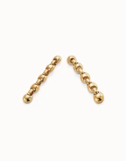 Drop earrings with bead shaped links